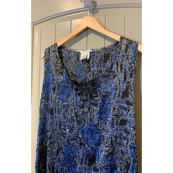Alberto Makali blue rose tank blouse - Picture 2 of 6